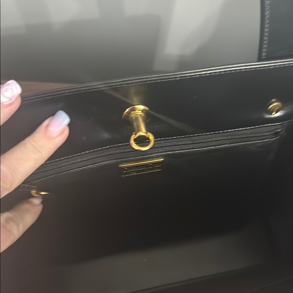 **SOLD** Dior Black Satchel with Gold-Tone Clasp Vintage - Picture 8 of 10